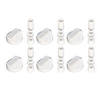 Ufixt® Lot de 6 boutons de commande et adaptateurs universels pour Cuisinière/Four/Grill Hotpoint Howdens Hygena Indesit Lamona et LG Blanc