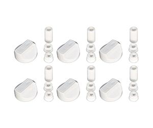 Ufixt® Lot de 6 boutons de commande et adaptateurs universels pour Cuisinière/Four/Grill Hotpoint Howdens Hygena Indesit Lamona et LG Blanc