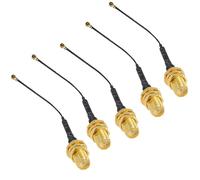 UFL vers SMA M.2 NGFF IPX MHF4 vers RP SMA femelle (broche mâle) RF pigtail 5 cm Câble d'extension d'antenne WiFi 0,81 mm, adapté pour carte WiFi PCI routeur sans fil carte M.2 (5 pièces)