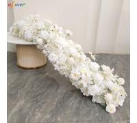 Uflower 100/200cm fleur rangée coureur fleurs artificielles Table pièce maîtresse décoration de mariage fleurs toile de fond mur Arches décor V