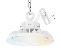 UFO 100W LED High Bay Projecteur Garage Light 15000LM Éclairage pour Atelier 4000K/5000K/6000K 120°Éclairage IP65 Lampe Industrielle Dimmable 60W/80W/100W Usines Entrepôts de Construction