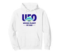 UFO Aficionado Soucoupe Volante rétro « Wrong Planet My Bad » Sweat à Capuche