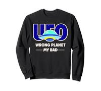 UFO Aficionado Soucoupe Volante rétro « Wrong Planet My Bad » Sweatshirt
