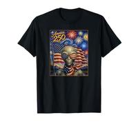UFO Alien Art on America 250 Anniversaire 4 Juillet Drapeau USA T-Shirt