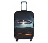 Ufo At Night Housse de protection élastique lavable pour valise de voyage anti-rayures, blanc, Large