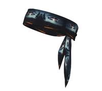 UFO At Night Print Bandeau de cheveux pour entraînement, course à pied, yoga, taille unique