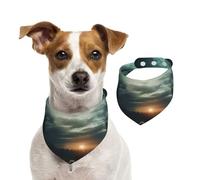 UFO At Night Print Écharpe de Noël pour animal domestique Accessoire pour vêtements d'hiver Cadeau saisonnier et tenue de vacances