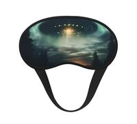 UFO at Night Print Masque pour les yeux lavable pour adultes bloquant la lumière du sommeil
