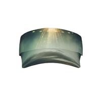 UFO at Night Print Protection UV Visière Chapeau Hommes Femmes Sports de Plein Air Casquette Intérieur Extérieur Universel Noir