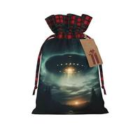 Ufo At Night Sacs réutilisables avec cordon de serrage pour anniversaire, mariage, réunions de famille