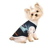 Ufo At Night T-shirt sans manches pour petit chiot ou chaton