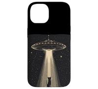 UFO Beams a Cat for Hilarous Alien Tales Coque pour iPhone 14