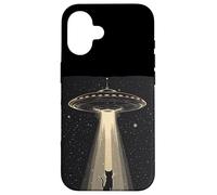 UFO Beams a Cat for Hilarous Alien Tales Coque pour iPhone 16
