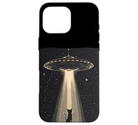 UFO Beams a Cat for Hilarous Alien Tales Coque pour iPhone 16 Pro Max