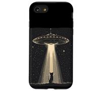 UFO Beams a Cat for Hilarous Alien Tales Coque pour iPhone SE (2020) / 7 / 8