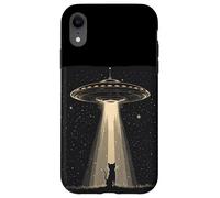 UFO Beams a Cat for Hilarous Alien Tales Coque pour iPhone XR