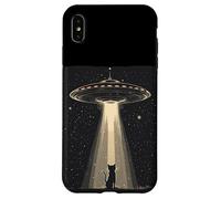 UFO Beams a Cat for Hilarous Alien Tales Coque pour iPhone XS Max