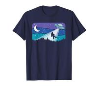 UFO Bigfoot Abduction Funny Sasquatch Vintage Flying Saucer T-Shirt