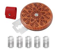 UFO Bread Lame Scoring Tool Set - Premium Wood Bread Razor Scorer for Artisan Sourdough & Baguettes - Compact Circular Design for Precision Scoring - Includes 5 Stainless Steel Replacement Blades & St