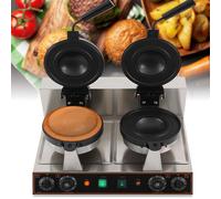 UFO Burger Machine, Presse À Hamburger Commerciale, Machine À Gaufres À La Crème Glacée, Chauffage Double Face 50-300 ℃, Usage Domestique Et Commercial, Minuteur 5 Minutes(Double Head)