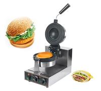 UFO Burger Machine, Presse À Hamburger Commerciale, Machine À Gaufres À La Crème Glacée, Chauffage Double Face 50-300 ℃, Usage Domestique Et Commercial, Minuteur 5 Minutes(Single head)