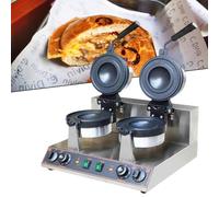 Ufo Burger Machine,Presse à Hamburger Commerciale,Machine à Gaufres à La CrèMe GlacéE,RéChauffeur Commercial Presse, ContrôLe PréCis De La TempéRature Machine à Gaufres(Dual)
