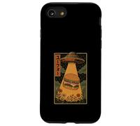 UFO Burger Vintage, enlèvement par Un Extraterrestre Japonais Coque pour iPhone SE (2020) / 7/8