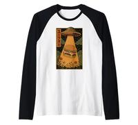 UFO Burger Vintage, enlèvement par Un Extraterrestre Japonais Manche Raglan