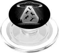 UFO Captures Kitty Cats The Only Intelligent Life on Earth PopSockets PopGrip pour MagSafe
