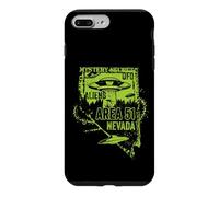 UFO Distressed Area 51 Soucoupe Volante Extraterrestre Extraterrestre Coque pour iPhone 7 Plus/8 Plus