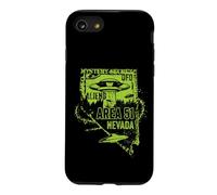 UFO Distressed Area 51 Soucoupe Volante Extraterrestre Extraterrestre Coque pour iPhone SE (2020) / 7/8