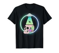 UFO Enlèvement Crâne Cactus Cosmique Science Fiction Art T-Shirt Graphique avec Valeur