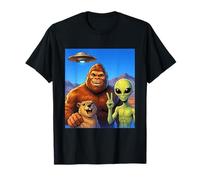 UFO Family Encounter Sci FI Parodie Bigfoot Alien T-Shirt