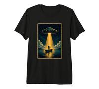 UFO Fishing Adventure Alien Enduction Classique Rencontre T-Shirt Haut de Gamme