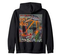 UFO Flying Saucer Invasion Sience Fiction Abduction des années 1950 Sweat à Capuche
