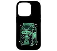 UFO Juice Retro Cat Abduction Alien Space Milk Cosmos Coque pour iPhone 14 Pro