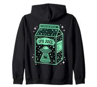 UFO Juice Retro Cat Abduction Alien Space Milk Cosmos Sweat à Capuche
