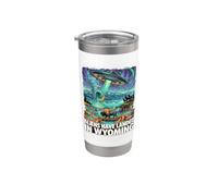 UFO Landing dans le Wyoming Wild West Gobelet isotherme en acier inoxydable double paroi