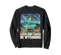 UFO Landing dans Le Wyoming Wild West Sweatshirt