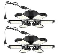 UFO LED 185W 2 PCS, 18500LM LED UFO High Bay Lumière IP65 Étanche Eclairag LED Garag, 6500k Blanc Froid Led Industriel AC 85-265V pour Garage, Usine, Atelier, Parkings, Gymnase