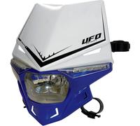 UFO MX PF01715, masque de phare Blanc/Bleu Blanc/Bleu