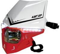 UFO MX PF01715, masque de phare Blanc/Rouge Blanc/Rouge