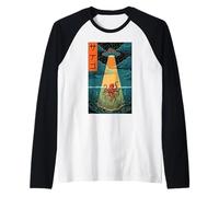 UFO Octopus Vintage, enlèvement par Un Extraterrestre Japonais Manche Raglan