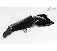 UFO PLAST Garde-boue arrière/rear fender noir/noir avec support de plaque d'immatriculation / avec détail light compatible avec Husqvarna CR 125 de 2009 à 2013 WR 125 de 2009 à 2013