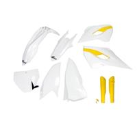 Ufo Husqvarna Tc/fc 2015-2015 Hukit628f-999w Fork Protectors & Plastics Kit Clair