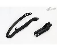 UFO PLAST Kit crune-chaîne+Bandeau Fourche Noir Yamaha WRF 250 2009-2024