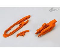 UFO PLAST Kit crune-chaîne+Bandeau Fourche Orange KTM SX 125 2011-2015