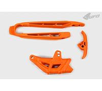 UFO PLAST Kit crune-chaîne+Bandeau Fourche Orange KTM SX-F 450 2007-2010