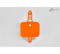 UFO PLAST Porte-numéro avant/avant noir plate orange/orange 127 compatible avec Honda CRF 50 de 2004 à 2021.