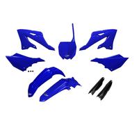 UFO PLASTIC SET WITH TELESCOPE COVERS pour YAMAHA YZ 125/250 COLOUR OEM BLUE